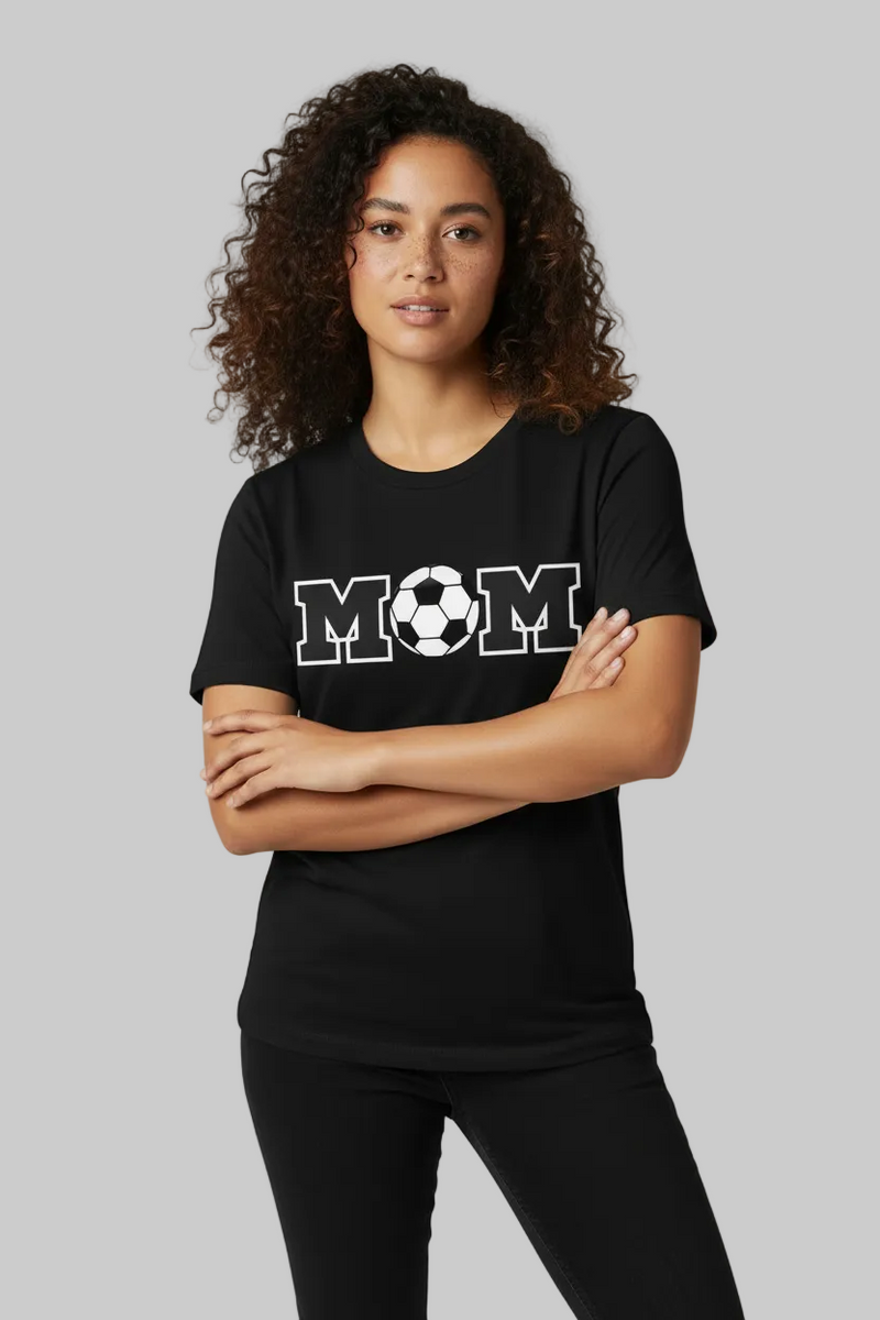 Same female model with MOM design - cropped and matching grey